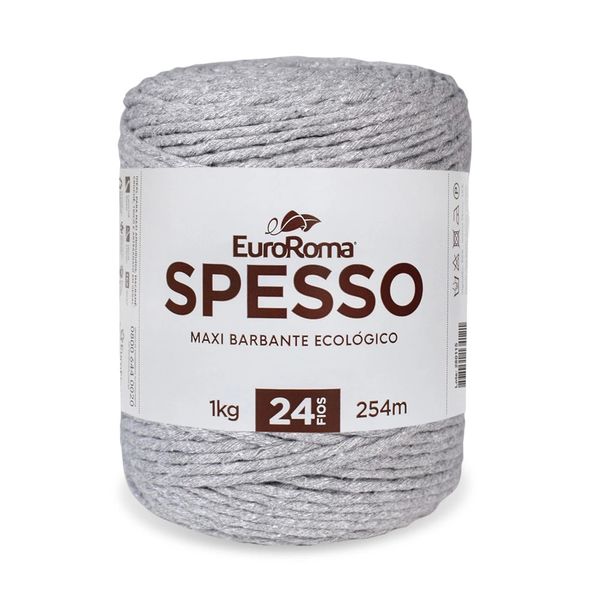 Barbante Spesso Euroroma 4x24 1kg 254m Cinza