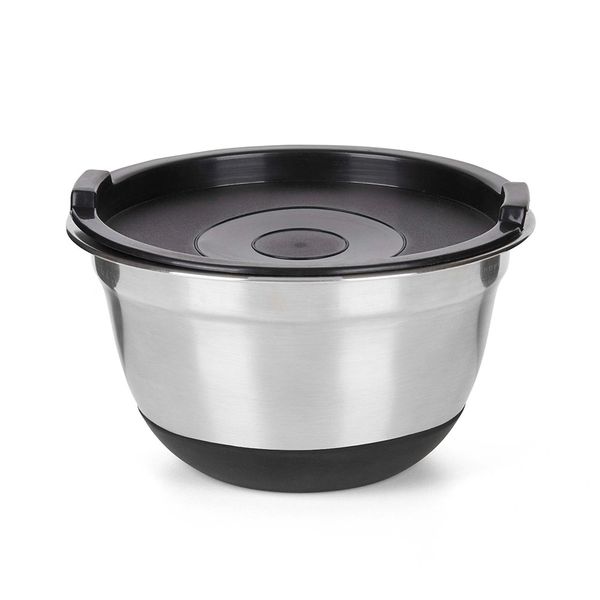 Tigela Bowl Antiderrapante em Inox com Tampa Plasvale 1,5L Tigela Bowl Antiderrapante em Inox com Tampa Plasvale 1,5L