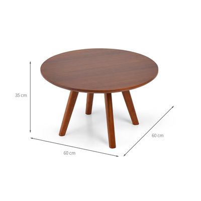 Mesa de Centro Redonda Sabrina Nozes 35 cm