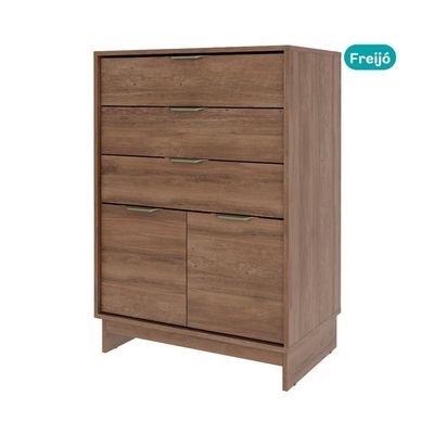 Cômoda 3 Gavetas 2 Portas Quarto 1112 Carraro Freijó