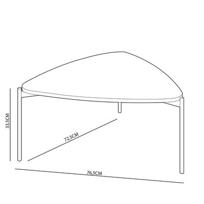 Kit Mesa de Centro Redonda Ellie e Mesa de Centro Trina D05 Off White - Lyam Decor