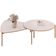 Kit Mesa de Centro Redonda Ellie e Mesa de Centro Trina D05 Off White - Lyam Decor
