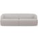 Sofá 3 Lugares Curvo Orgânico com 02 Poltronas Para Sala Living 250cm Barolo L06 Bouclê Cinza - Lyam Decor