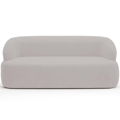 Sofá 3 Lugares Curvo Orgânico Para Sala Living 180cm Barolo L06 Veludo Grafite - Lyam Decor