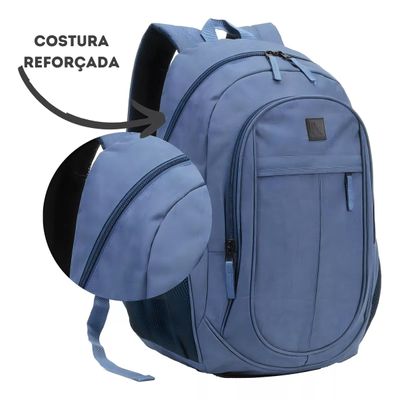 Mochila escolar Denlex MCJDL cor cinza-escuro design lisa 25L