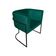Kit 6 Cadeiras De Jantar Premium Base De Ferro Preta Veludo Verde