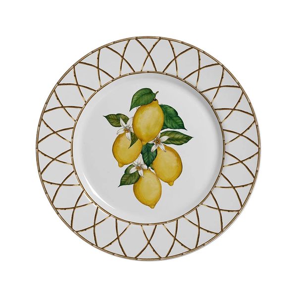 Prato de Sobremesa em Cerâmica Alleanza Siciliano 19,5cm Prato de Sobremesa em Cerâmica Alleanza Siciliano 19,5cm