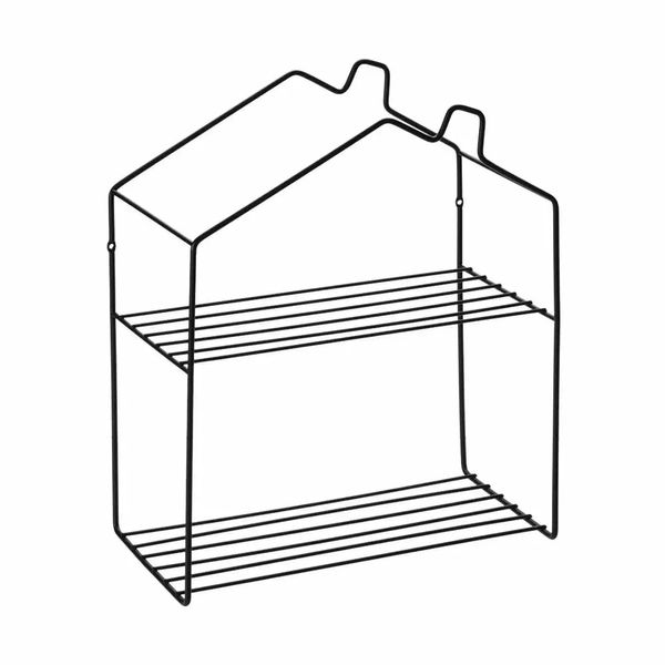 Prateleira Aramada Arthi Decora 38x32x17cm Casa Metal Black Prateleira Aramada Arthi Decora 38x32x17cm Casa Metal Black