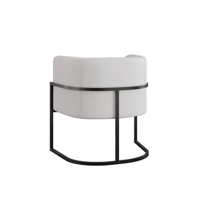 Kit 04 Poltronas Lua Sala Decorativa Base Ferro Black Veludo Cor:bege Bege