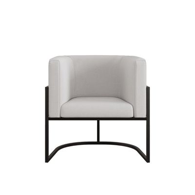 Kit 04 Poltronas Lua Sala Decorativa Base Ferro Black Veludo Cor:bege Bege