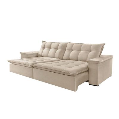 Sofá Estilo Linho 02 Módulos De 120m B25cm Meu Sofá Online A302 Linho Branco