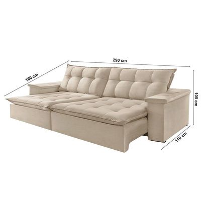 Sofá Estilo Linho 02 Módulos De 120m B25cm Meu Sofá Online A302 Linho Branco