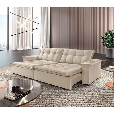 Sofá Estilo Linho 02 Módulos De 120m B25cm Meu Sofá Online A302 Linho Branco