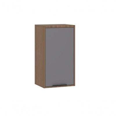 Armário Aéreo 40 Cm 1 Porta Aspen Luciane Móveis cinza Puro