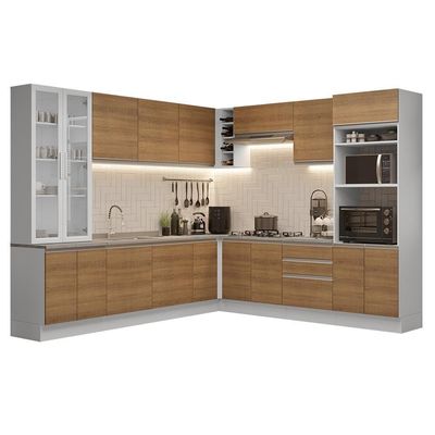 Armário De Cozinha Completa 549cm Branco/rustic Glamy Madesa 01 Branco/rustic