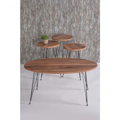 Conjunto De Mesa De Centro 4 Peças - Madeira