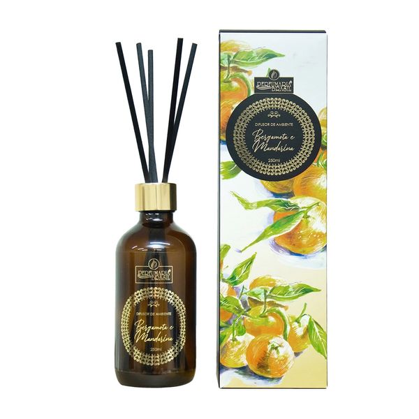 Difusor de Aromas Perfumaria Brasil Blends Bergamota e Mandarina 250ml Difusor de Aromas Perfumaria Brasil Blends Bergamota e Mandarina 250ml