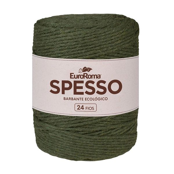 Barbante Spesso Euroroma 4/24 254m Verde Militar 1Kg Barbante Spesso Euroroma 4/24 254m Verde Militar 1Kg