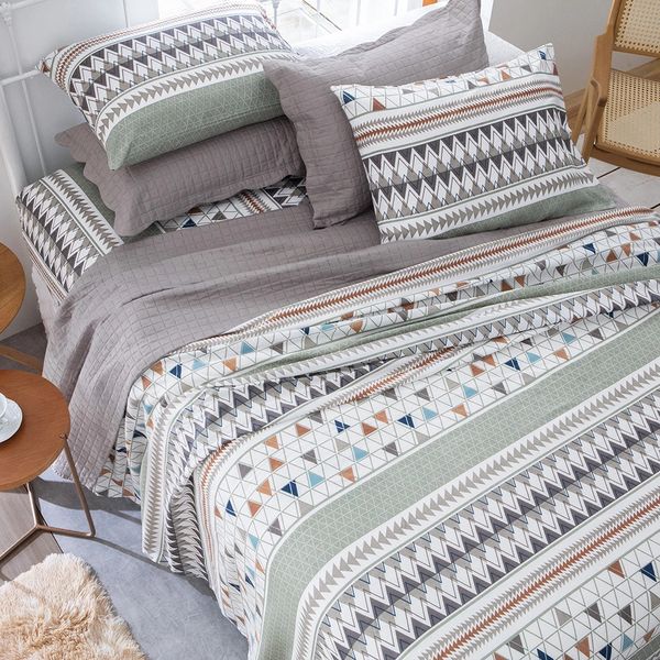 Jogo de Cama Queen Corttex Color Art-Alt 100% Poliéster 3 Peças - Item Sortido