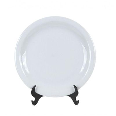 Prato Raso De Mesa Jantar Branco Ceramica - Porcelart