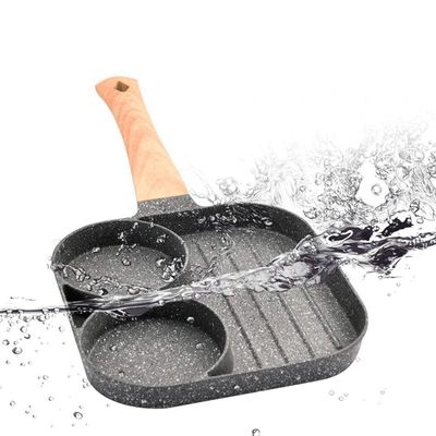 Frigideira Antiaderente Ovos Hambúrguer Bacon 3 Divisórias