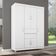 Guarda Roupa Solteiro 6 Portas E 2 Gavetas Ecom Ii Branco-rosa-branco Flex Branco