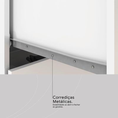 Guarda Roupa Solteiro 6 Portas E 2 Gavetas Ecom Ii Branco-rosa-branco Flex Branco