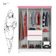 Guarda Roupa Solteiro 6 Portas E 2 Gavetas Ecom Ii Branco-rosa-branco Flex Branco