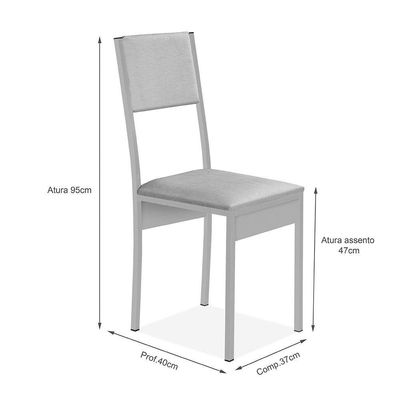 Conjunto De Mesa De Jantar Com 4 Cadeiras Klm Store Imbuia/ Preto