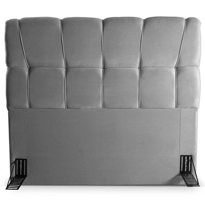 Cabeceira para Cama Solteiro Hellen Lara com Revestimento Platinum - 90cm de largura Grafite