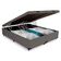 Cama Box Baú Queen Bipartido Sintético Sereneprime Cinza 158x198x44