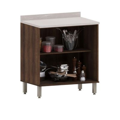 Balcão De Cozinha Com Tampo 80cm 2 Portas Luna Luciane Móveis