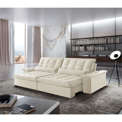 Sofá Victory Linho 02 Módulos De 100cm B25cm Meu Sofá Online A302 Linho Branco