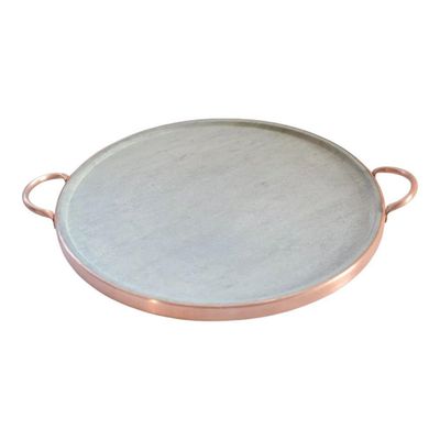 Forma De Pizza Pedra Sabão Pequena 27 Cm Cobre