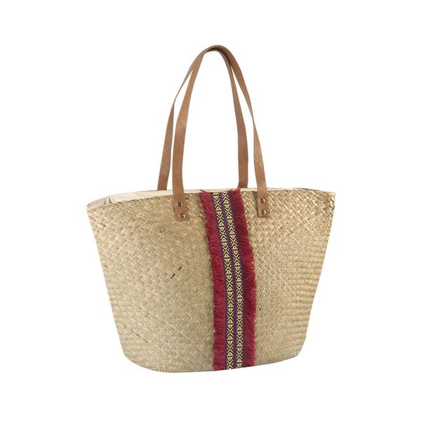 Bolsa Praia Semax Franjas Tote Bag Vermelho