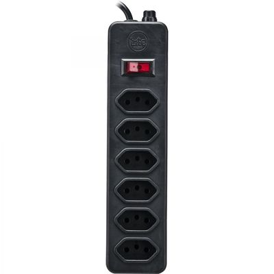 Filtro De Linha Fortrek 6 Tomadas Pst-101 Bivolt Preto