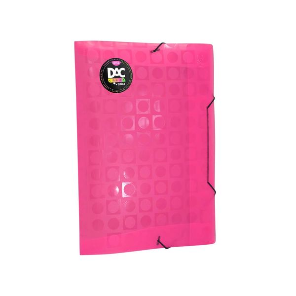 Pasta Aba Elástico Dac Oficio sem Lombo Bubble Neon Rosa 33x22cm Pasta Aba Elástico Dac Oficio sem Lombo Bubble Neon Rosa 33x22cm