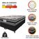 Cama Box Baú Casal King Colchão Gazin Com Molas Ensacadas Rubi 193x203x73cm Suede Preto/cinza