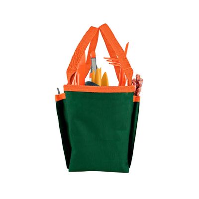 Kit para Jardinagem Tramontina com Bolsa em Lona 13 Peças Cinza com Laranja