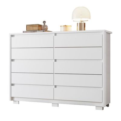 Cômoda Palumoveis Duetto com 10 Gavetas 151cm de Largura Branco