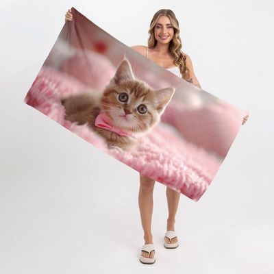 Toalha De Praia - Gatinho De Gravata