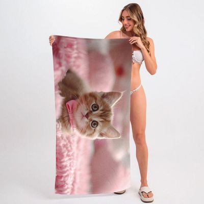 Toalha De Praia - Gatinho De Gravata