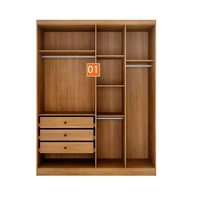 Closet Modulado Safira 001 Clic Moveis Cumaru