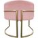 Kit 2 Poltronas Decorativa Recepção Luna Suede Cores Base De Ferro Champagne Rosê Suede