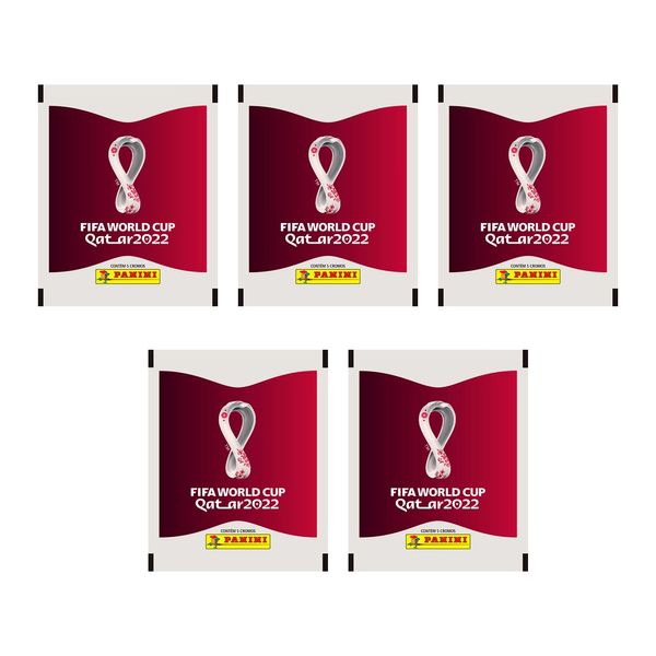 Envelope de Figurinhas da Copa do Mundo 2022 Panini com 5 Unidades