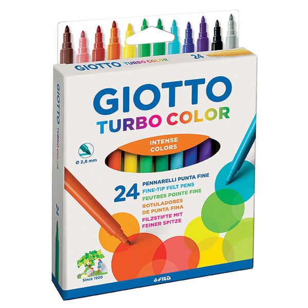Hidrocor Giotto Turbo Color com 24 Cores