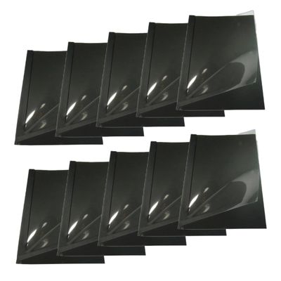 Kit 50 Capas Encadernação Térmica Até 300 Folhas A4 Preta