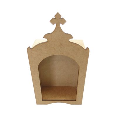 Oratório sem Imagem de Mdf 11x5x22cm