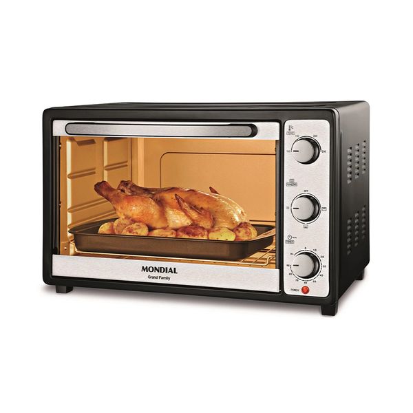 Forno Elétrico Mondial Grand Family FR-18 Preto 48 Litros - 220V Forno Elétrico Mondial Grand Family FR-18 Preto 48 Litros - 220V