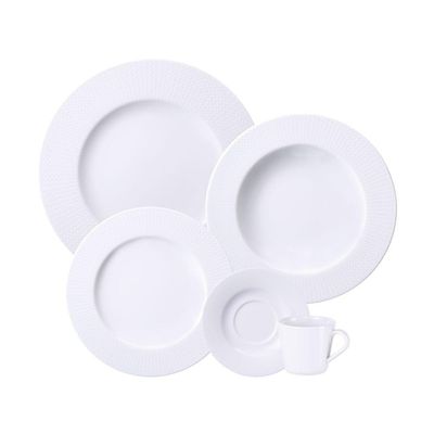 Aparelho De Jantar Tramontina Mesh Em Porcelana Decorada 20 Peças